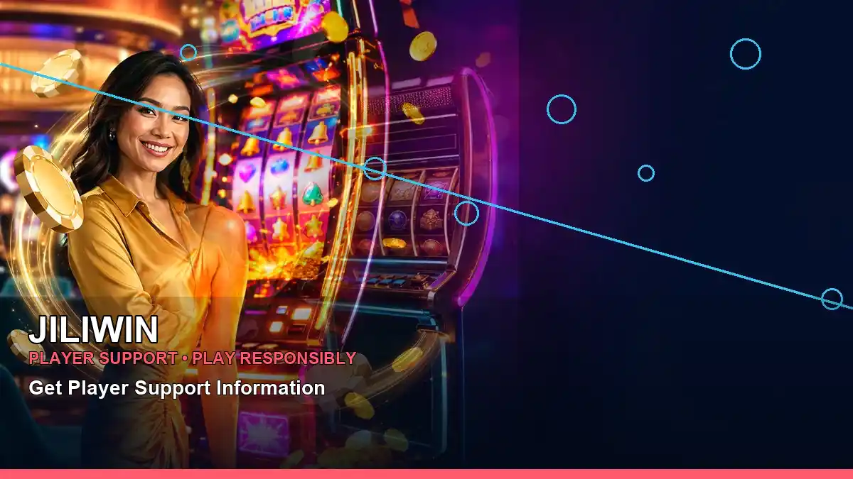 JILIWIN duo online slot games featuring an adult Filipina casino host with a left-framed composition